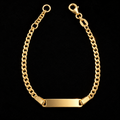 6" | 3.5mm | Elegance 10K Yellow Gold Diamond-Cut ID Bracelet