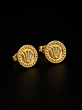 Royal Crown 18K Gold Stud Earrings