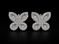 Radiant Butterfly Moissanite Stud Earrings