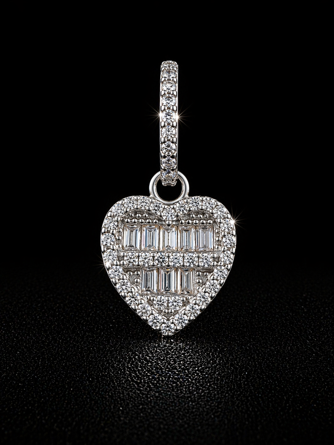 Radiant Heart Moissanite Pendant | VVS-D