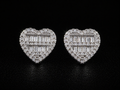 Radiant Heart Moissanite Stud Earrings 925S | VVS-D