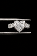 Radiant Heart Pavé Ring – 2.31CT Moissanite | 925S