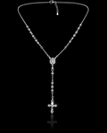 Rosary Drop Necklace – 925S | 20” Adjustable