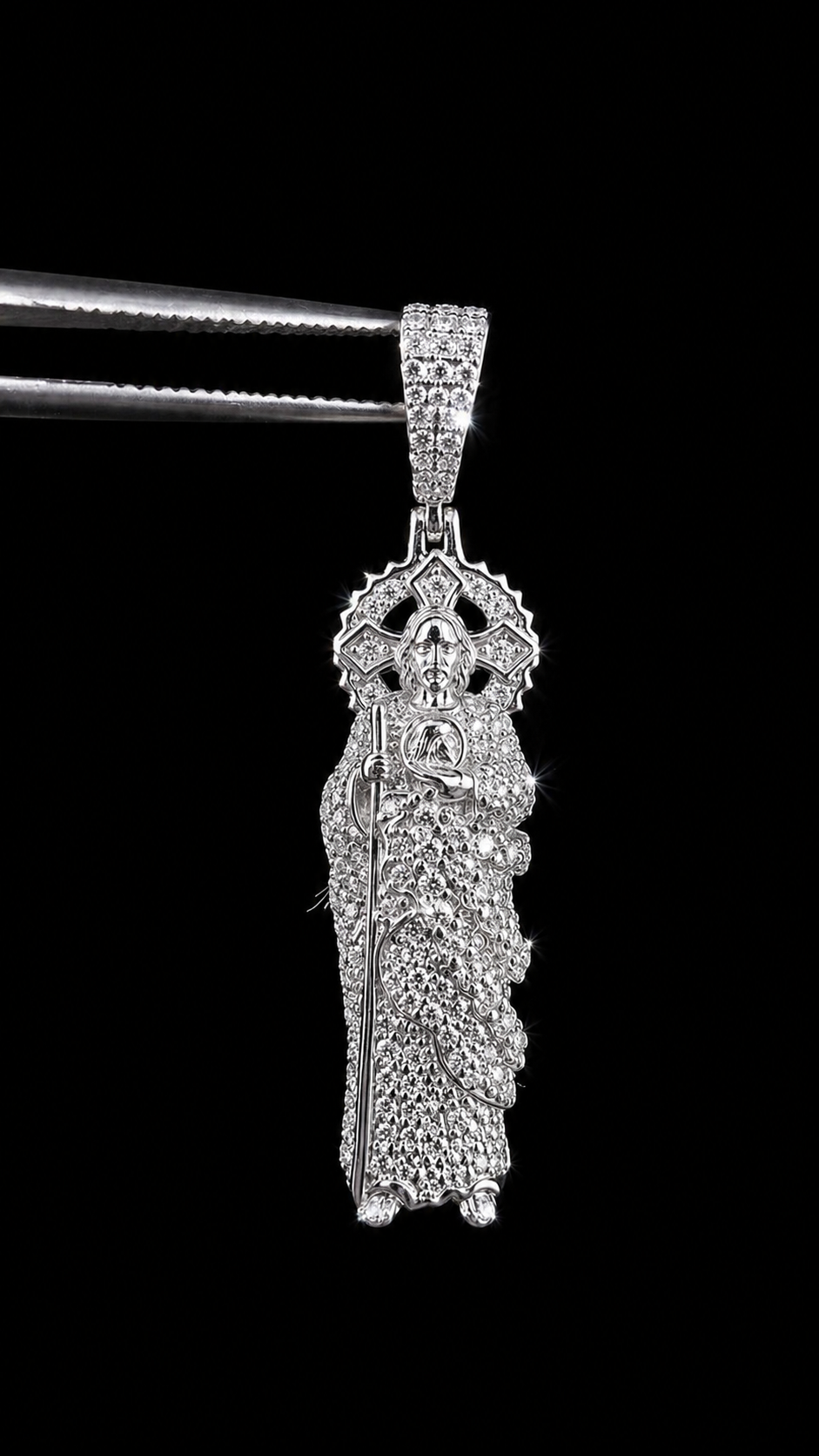 Saint Jude Iced Pendant – Moissanite | 925S