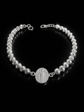 Saint Medal Beaded Bracelet – 925S