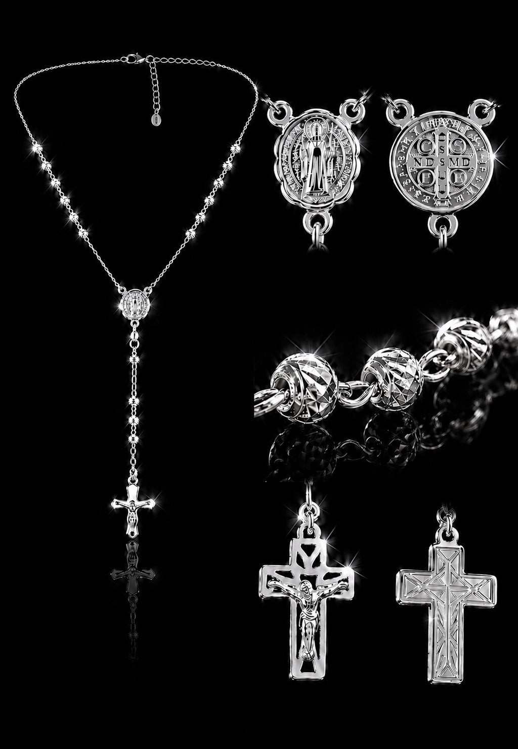 San Benito Rosary Necklace – 925S | 22” Drop Chain