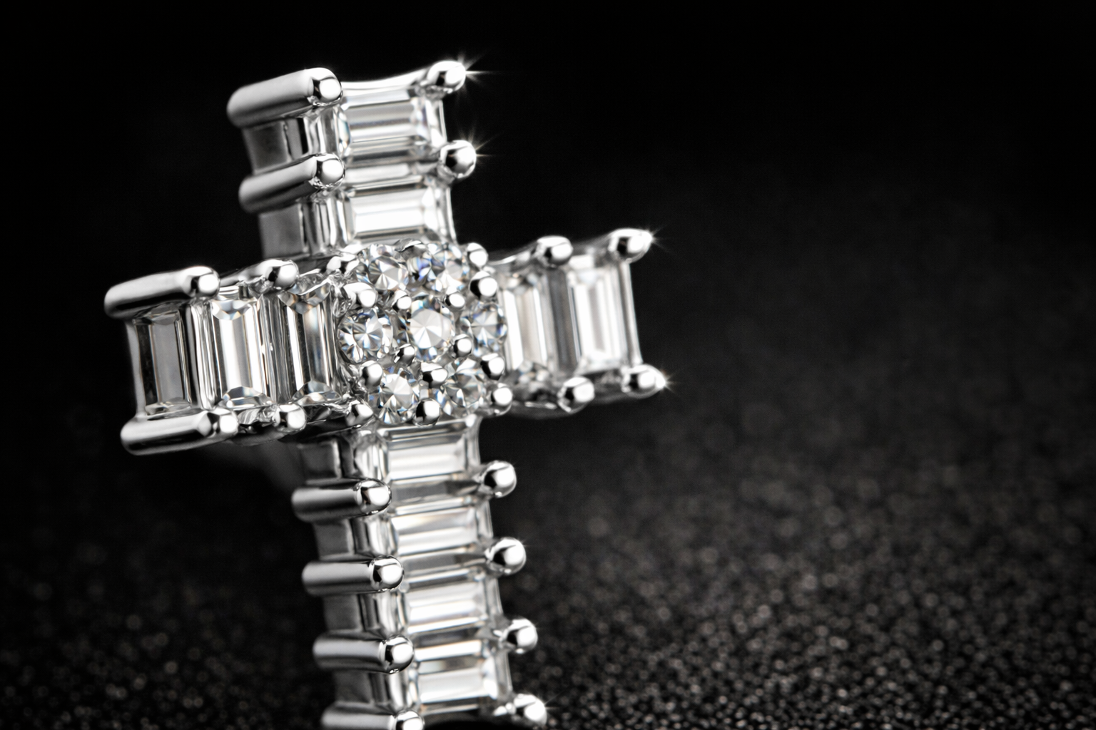 Celestial Cross Micro Studs 925S | VVS-D
