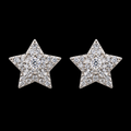 925 Sterling Silver Moissanite Star Stud Earrings – 0.266 CTW