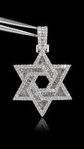 Star of David Iced Pendant – Moissanite | 925S