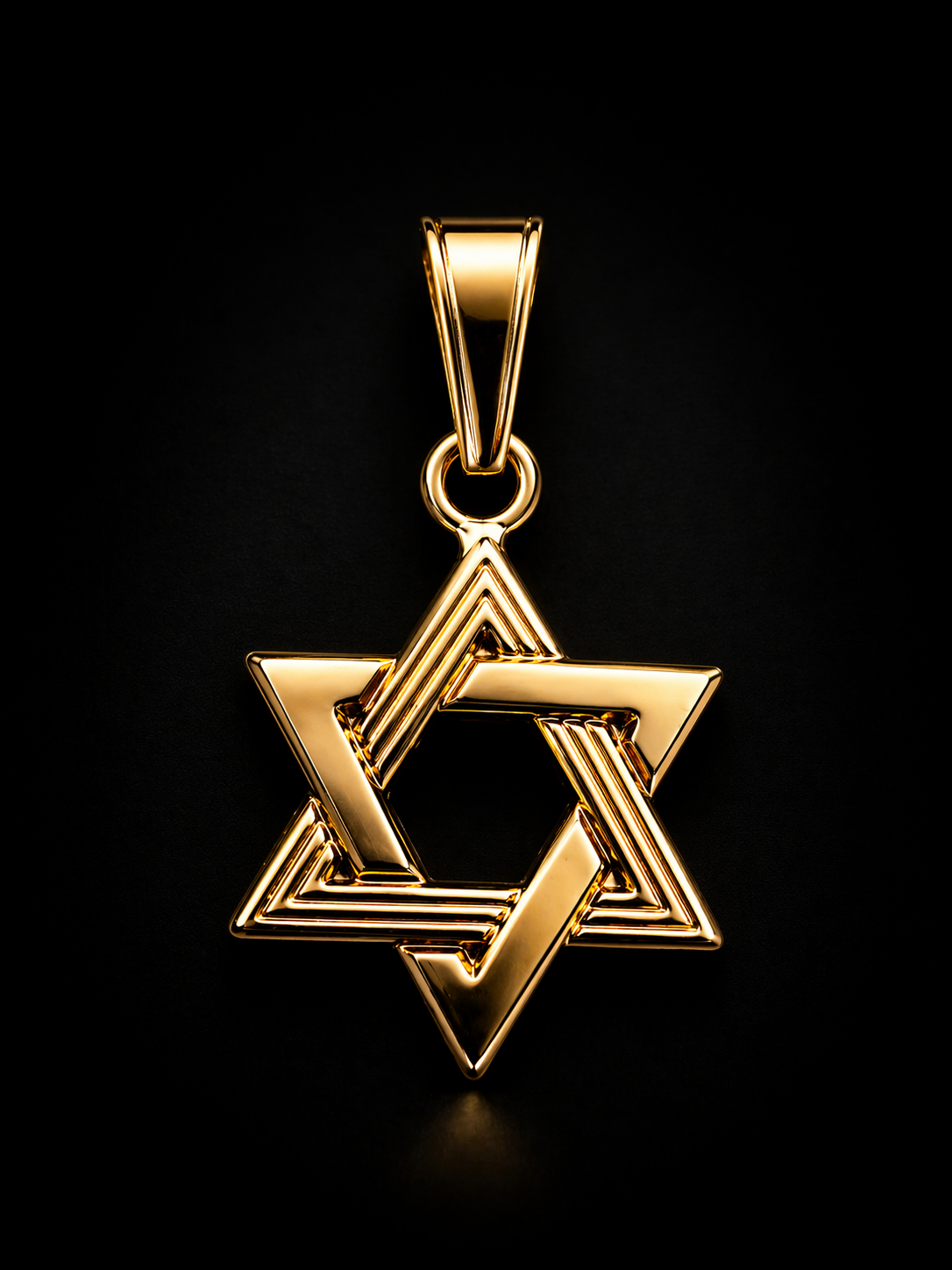 18K Colombian Gold Star of David Pendant