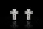 Imperial Cross Stud Earrings 925S | VVS-D