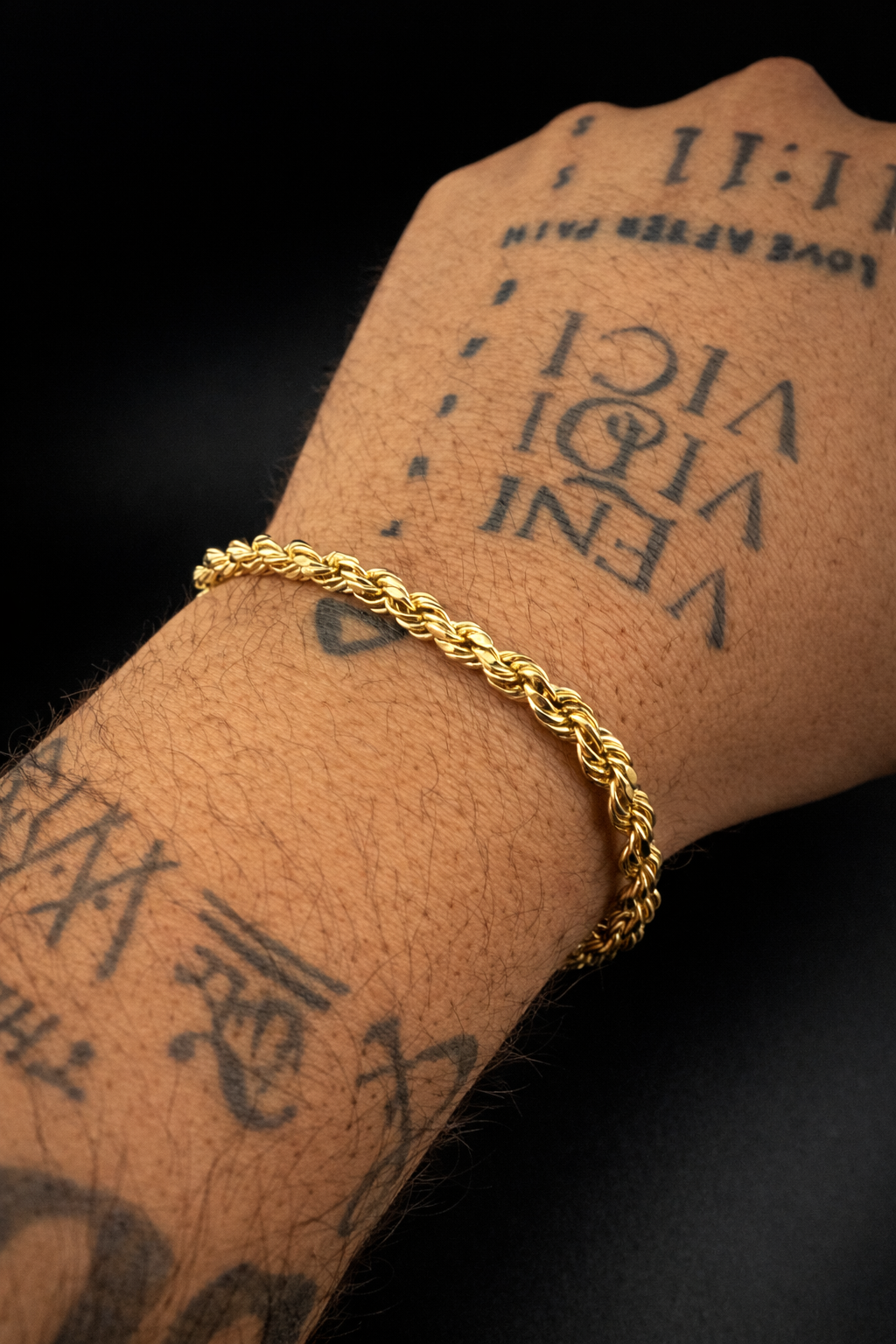 14K Hollow Rope Bracelet 5MM