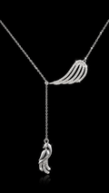 Wing & Bird Drop Necklace – Moissanite Accent | 925S | 18"