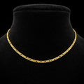 18K Italian Gold Fine Figaro Chain Necklace – 18”