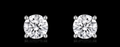 925S Round Cut Queen Stud Earrings