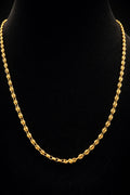 Italy 18K Gold Puffed Mariner Link Chain - 26"