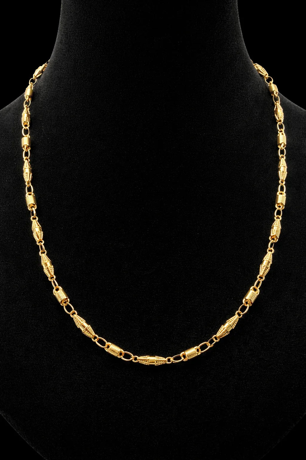 Rustic Heritage Chain 18K Colombian Gold Necklace, 24"