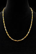 Rustic Rice Chain 3 Color 18K Colombian Gold - 24”